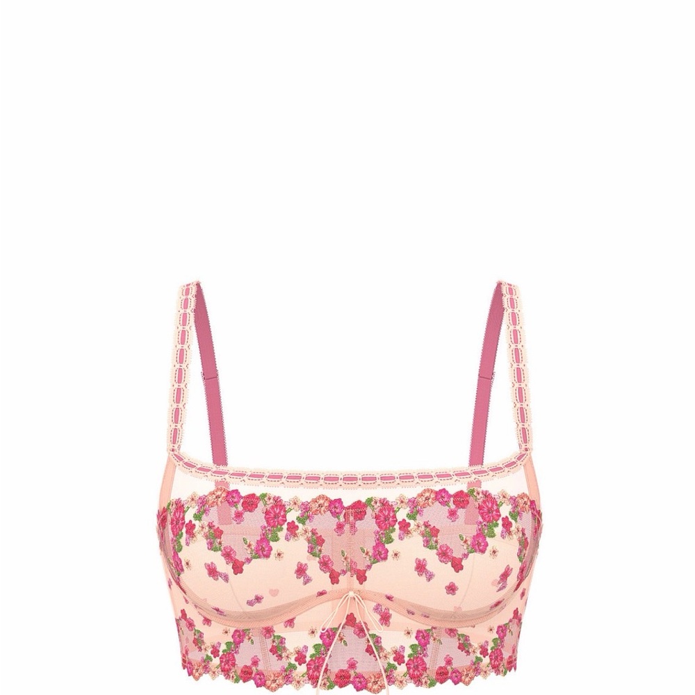 Victoria’s Secret Hearts and Roses Embroidery Bra Top